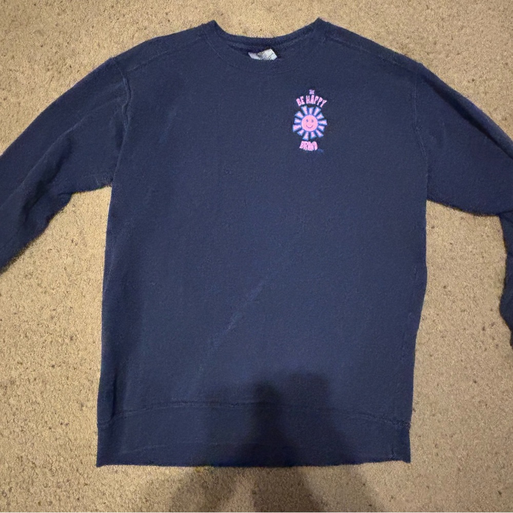 Navy Be Happy Brand Sweater